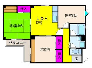 カサ・ボニータ樽井の物件間取画像